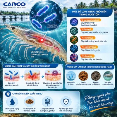 Một số loài Vibrio phổ biến trong nuôi tôm